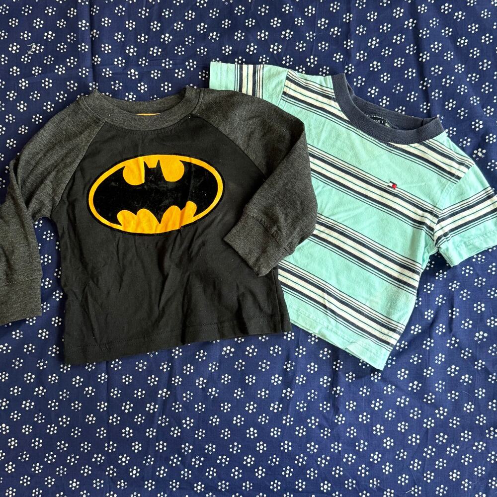 Pair of 6-12Mo. Baby Tees‎ Tommy Hilfiger/Batman